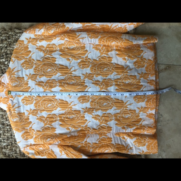 WALTER short blazer pale orange and cream print 6